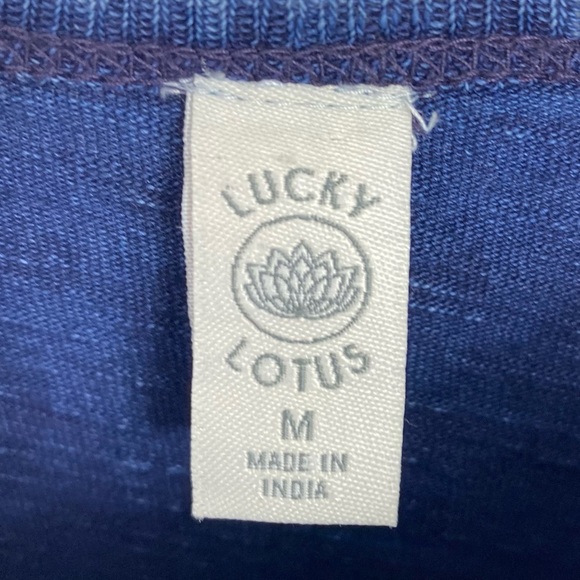 Lucky lotus beach romper short with pockets tie dye blue - Picture 3 of 7